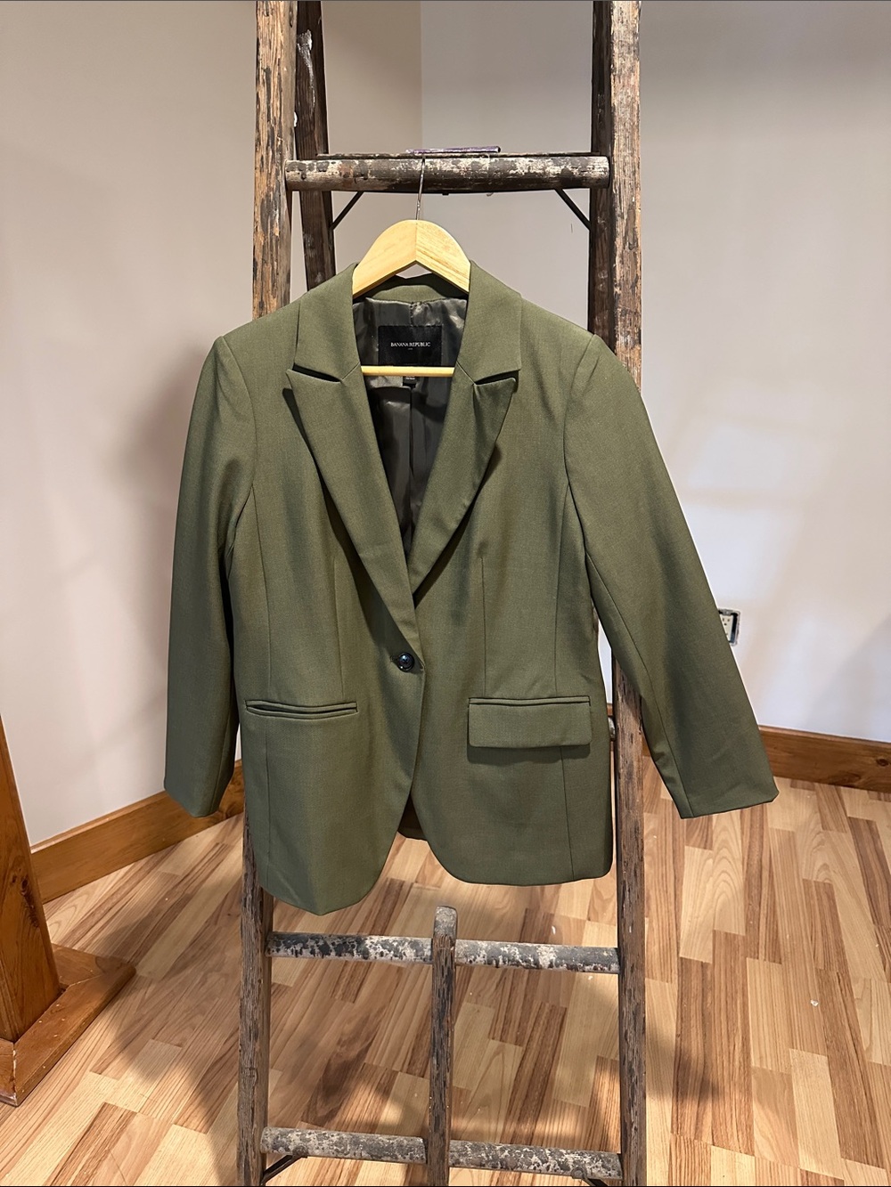 Banana Republic Olive Blazer with Single Button
